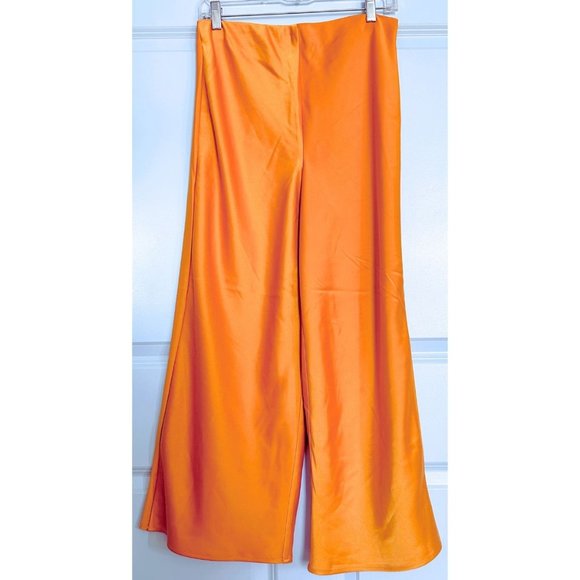 JOIE Wide Leg Satin Yellow Pants Size 4 NWT - Picture 1 of 5